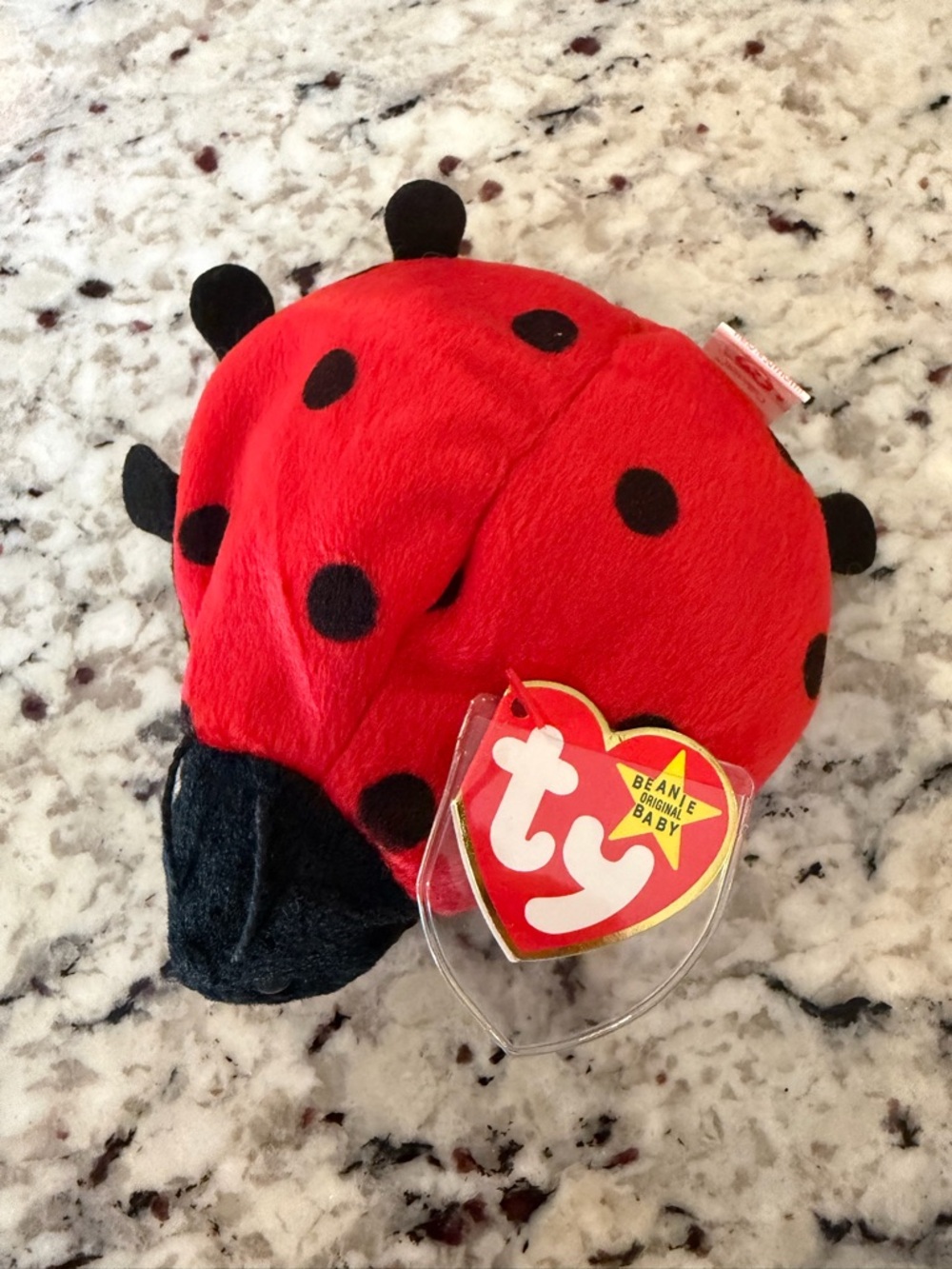 Ty Beanie Baby Lucky Ladybug Plush Red Black Collectible Stuffed Animal